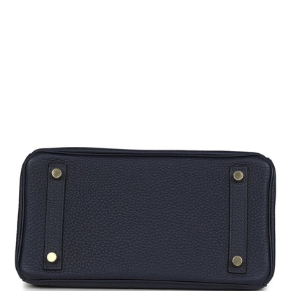 Hermes Birkin 25 Handbag Bleu Nuit Togo Gold Hardware - NEESTRA