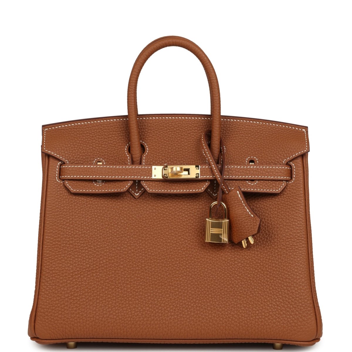 Hermes Birkin 25 Handbag Togo Leather Gold Hardware - NEESTRA