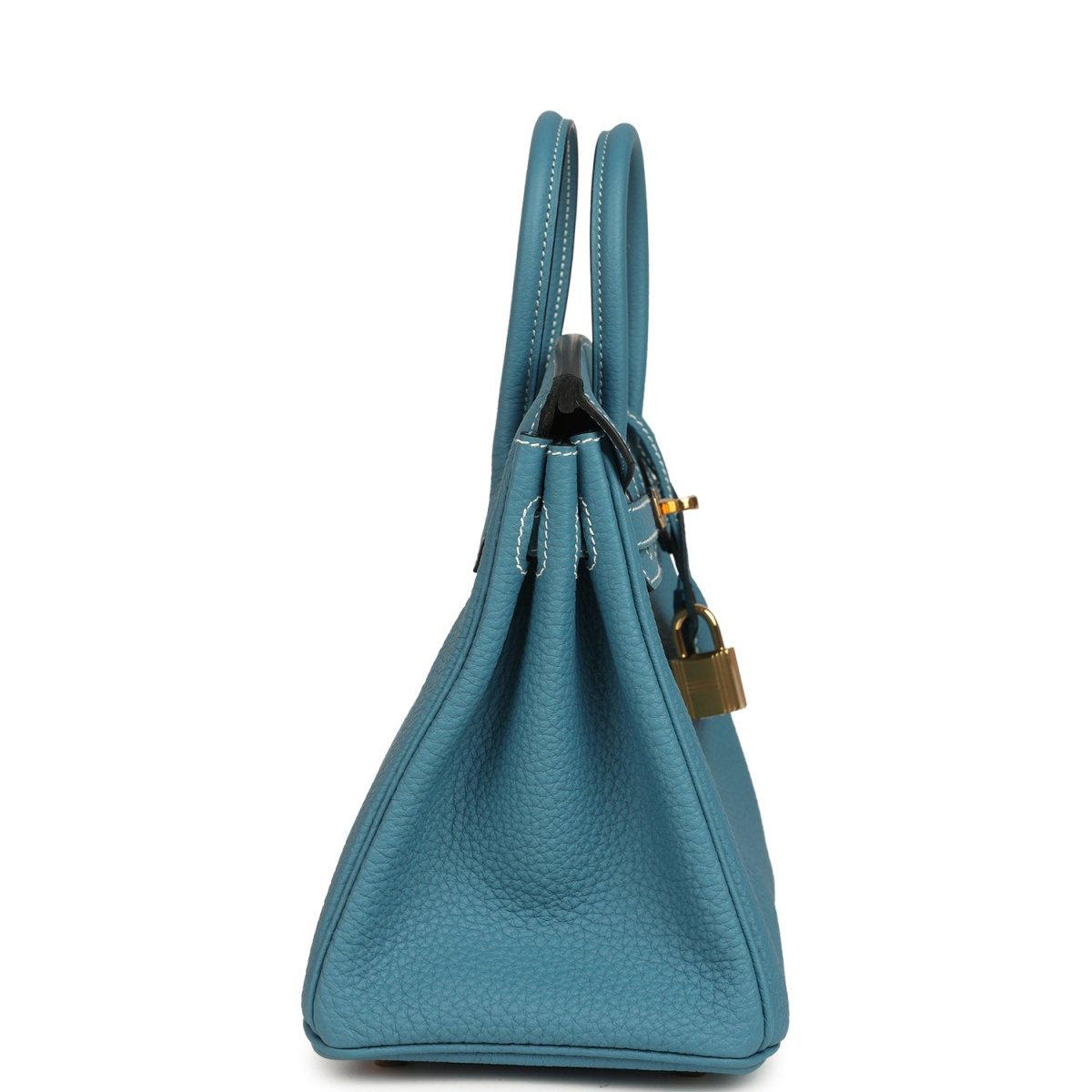 Hermes Birkin 25 Handbag Togo Leather Gold Hardware Blue Jean - NEESTRA
