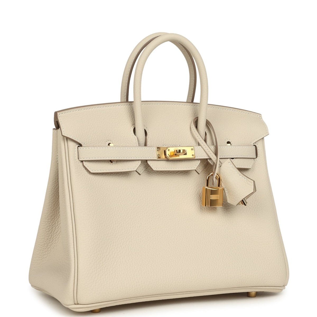 Hermès Birkin 25 Handbag Togo Leather Gold Hardware Craie - NEESTRA
