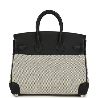 Hermes Birkin 25 Toile H and Swift Leather Handbag - NEESTRA