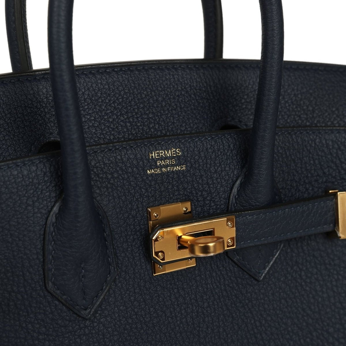 Hermes Birkin 25cm Handbag Bleu Abysse Togo Leather Gold Hardware - NEESTRA