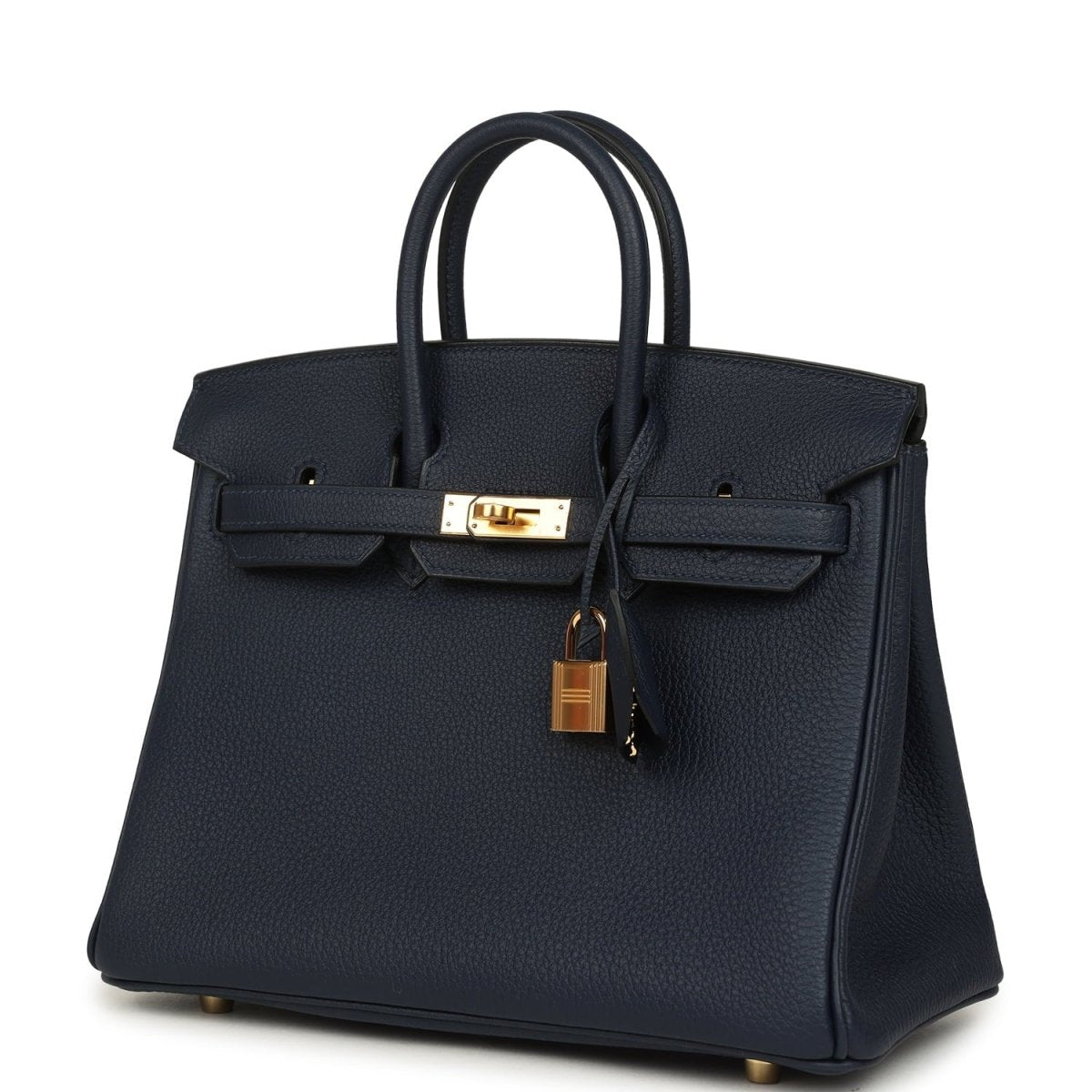 Hermes Birkin 25cm Handbag Bleu Abysse Togo Leather Gold Hardware - NEESTRA