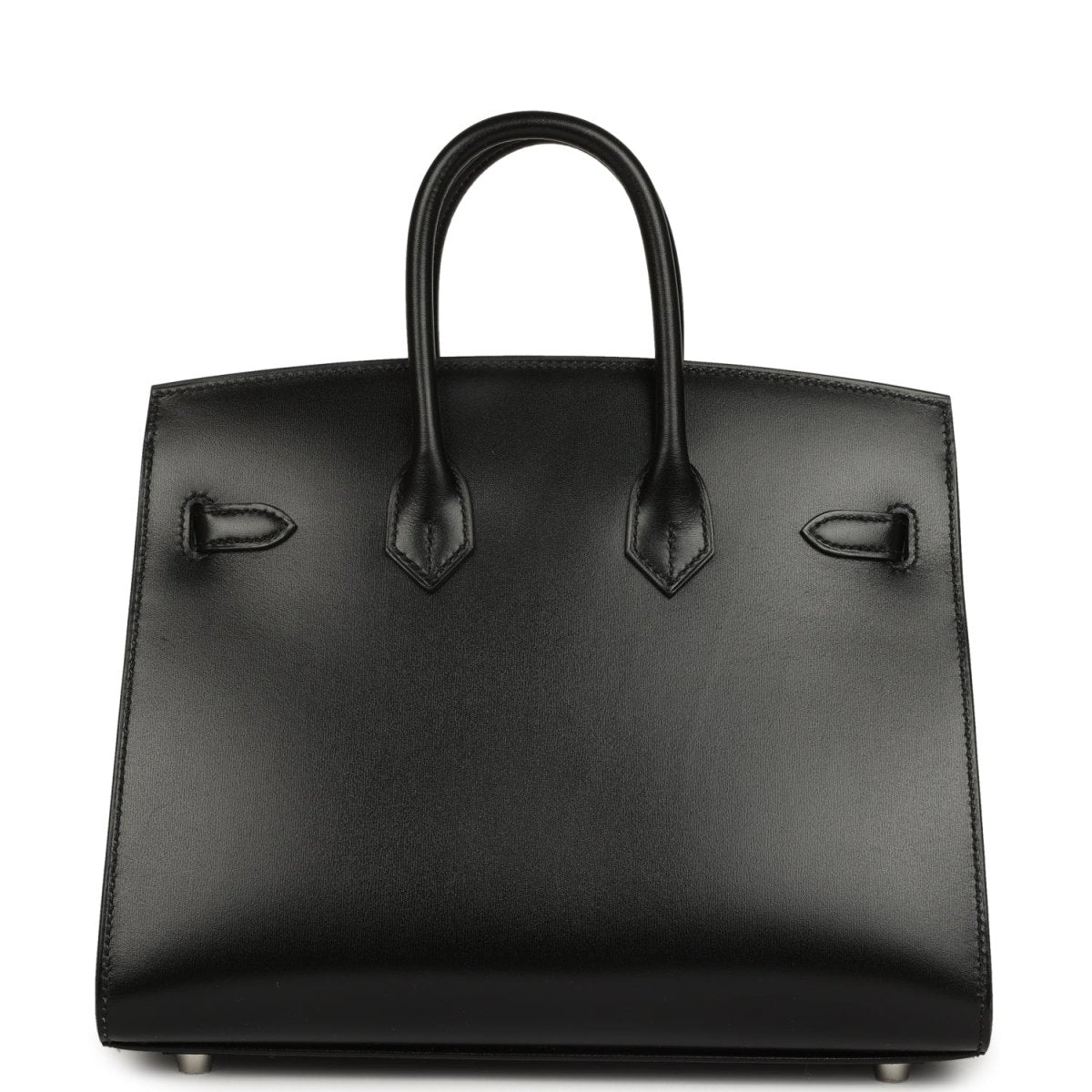 Hermes Birkin Sellier 25 Handbag Black Box Calfskin Palladium Hardware - NEESTRA