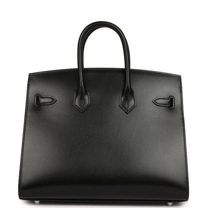 Hermes Birkin Sellier 25 Handbag Black Box Calfskin Palladium Hardware - NEESTRA
