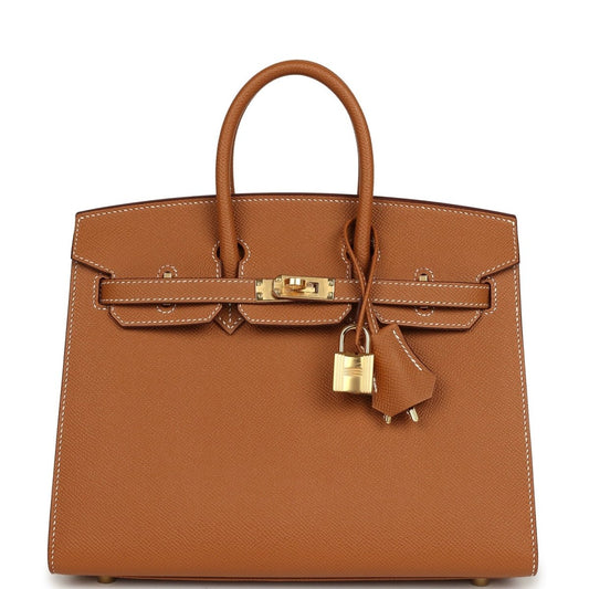 Hermes Birkin Sellier 25 Handbag Epsom Leather Gold Hardware - NEESTRA