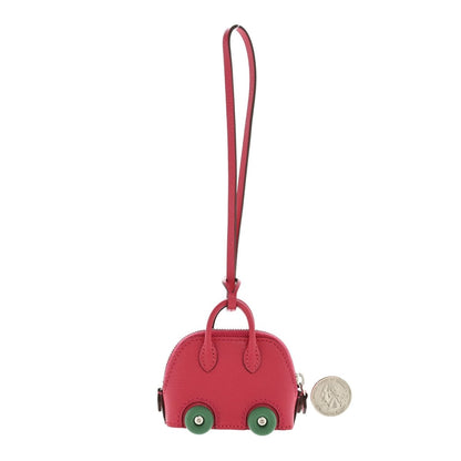Hermes Chevre Mysore Bolide On Wheels Bag Charm Rose Extreme Vert Vertigo - NEESTRA