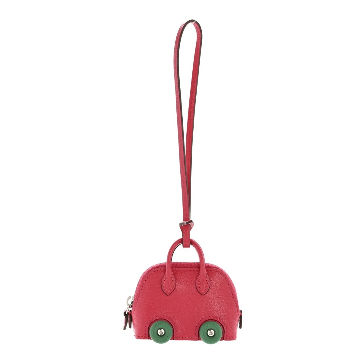Hermes Chevre Mysore Bolide On Wheels Bag Charm Rose Extreme Vert Vertigo - NEESTRA