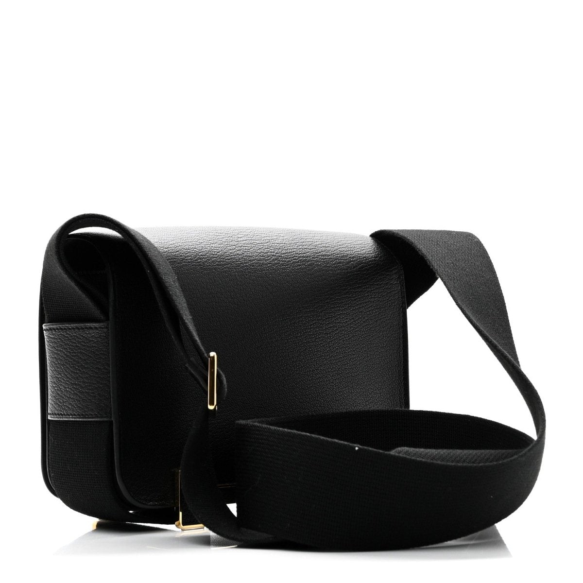 HERMES Chevre Mysore Geta Black Crossbody Bag - NEESTRA