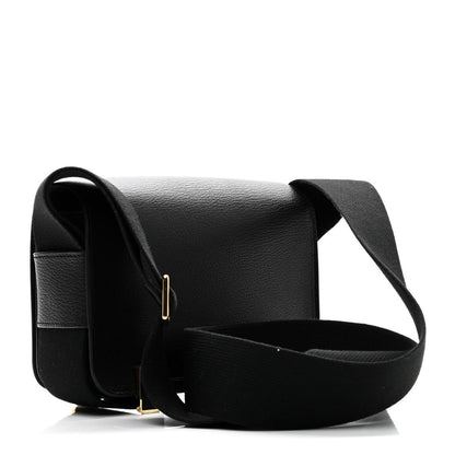 HERMES Chevre Mysore Geta Black Crossbody Bag - NEESTRA