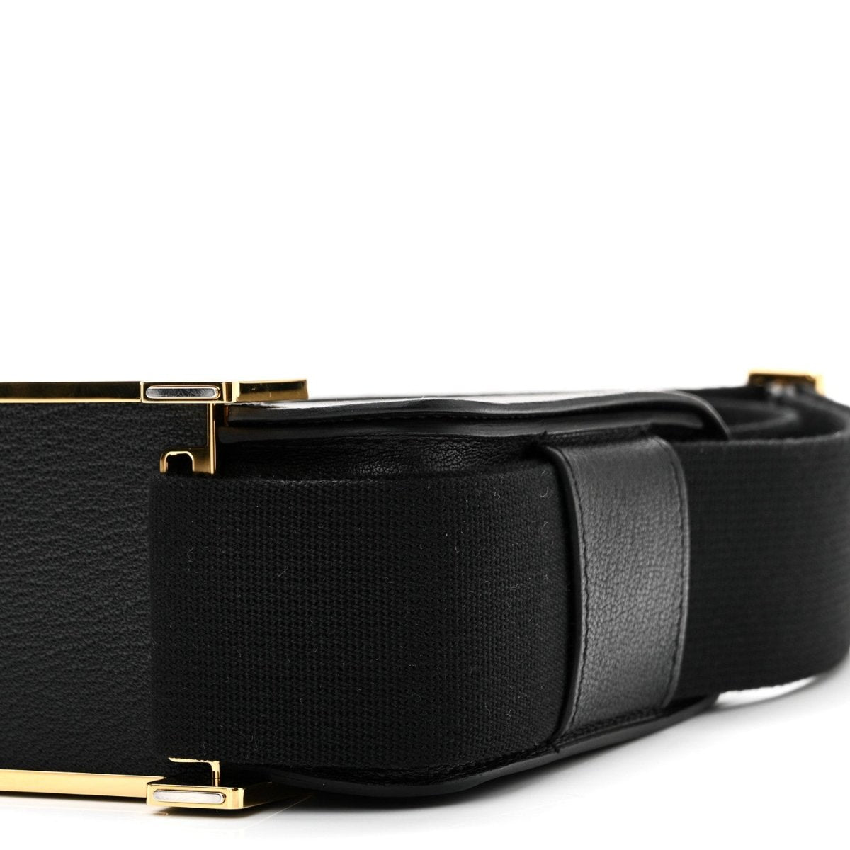 HERMES Chevre Mysore Geta Black Crossbody Bag - NEESTRA
