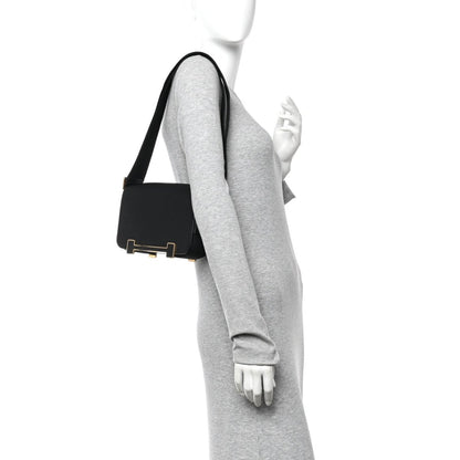 Hermes Chevre Mysore Geta Crossbody Bag Black - NEESTRA