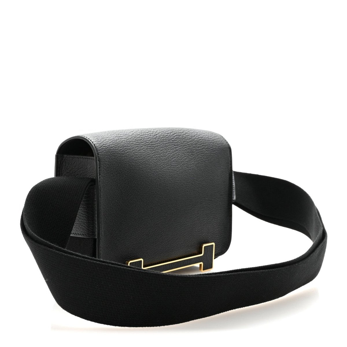 Hermes Chevre Mysore Geta Crossbody Bag Black - NEESTRA