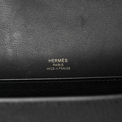 Hermes Chevre Mysore Geta Crossbody Bag Black - NEESTRA