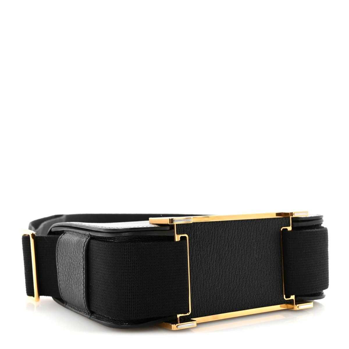 Hermes Chevre Mysore Geta Crossbody Bag Black - NEESTRA