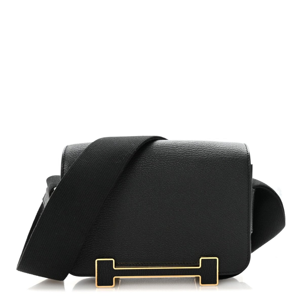 Hermes Chevre Mysore Geta Crossbody Bag Black - NEESTRA