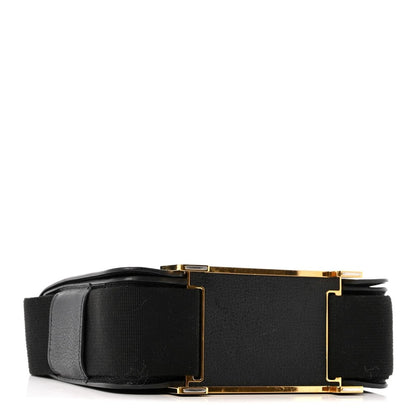 Hermes Chevre Mysore Geta Crossbody Messenger Bag Black - NEESTRA