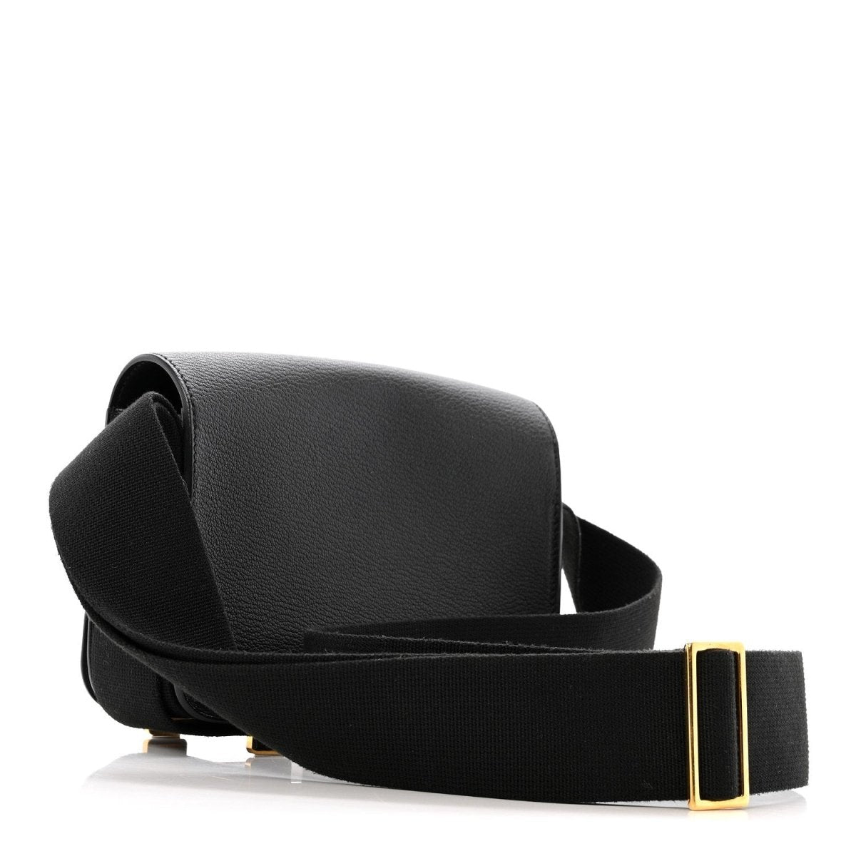 Hermes Chevre Mysore Geta Crossbody Messenger Bag Black - NEESTRA
