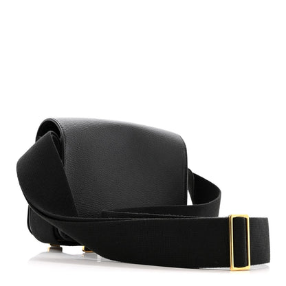 Hermes Chevre Mysore Geta Crossbody Messenger Bag Black - NEESTRA