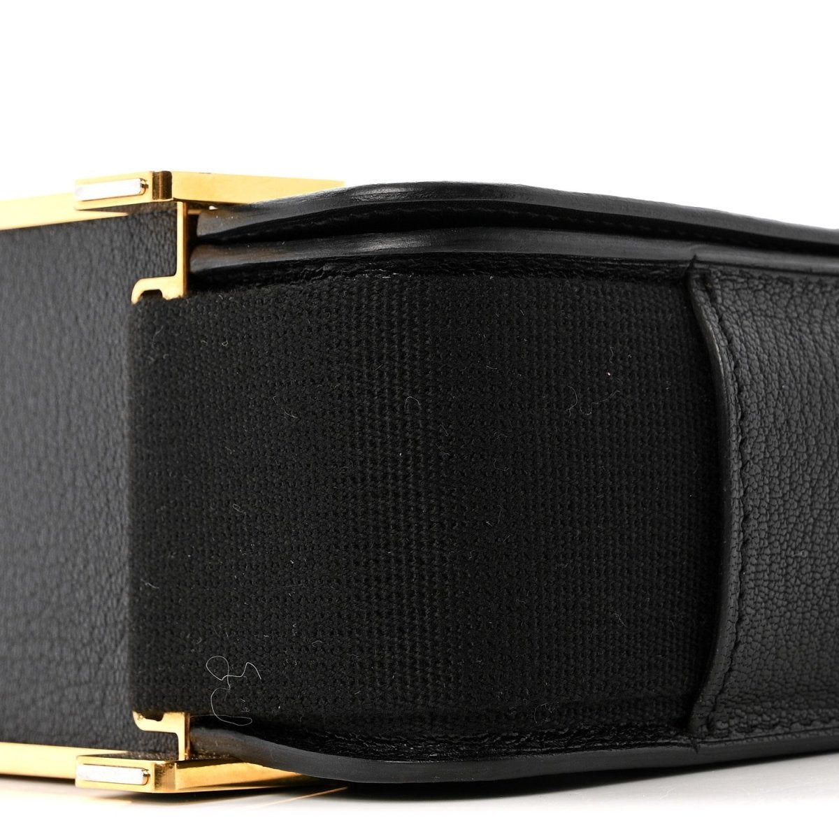 Hermes Chevre Mysore Geta Crossbody Messenger Bag Black - NEESTRA