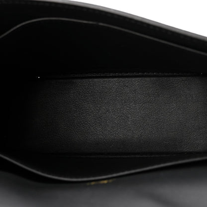 Hermes Chevre Mysore Geta Crossbody Messenger Bag Black - NEESTRA