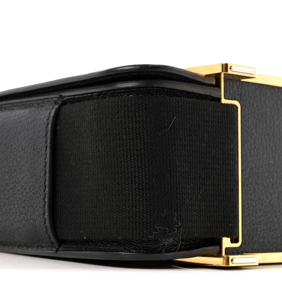 Hermes Chevre Mysore Geta Crossbody Messenger Bag Black - NEESTRA