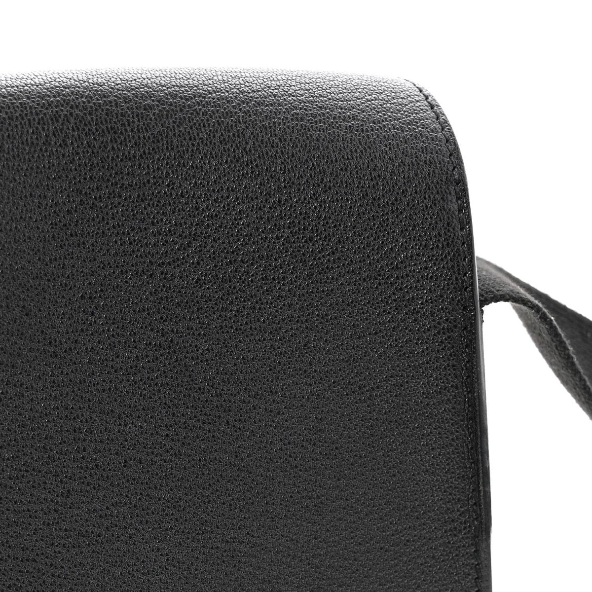 Hermes Chevre Mysore Geta Crossbody Messenger Bag Black - NEESTRA