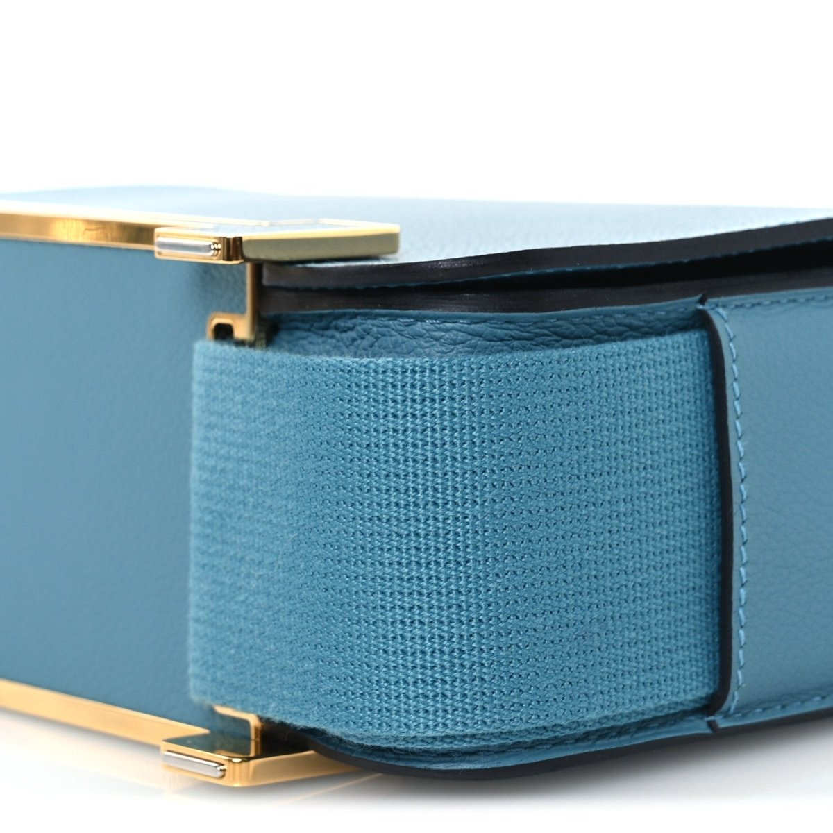 Hermes Chevre Mysore Geta New Bleu Jean Messenger Bag - NEESTRA
