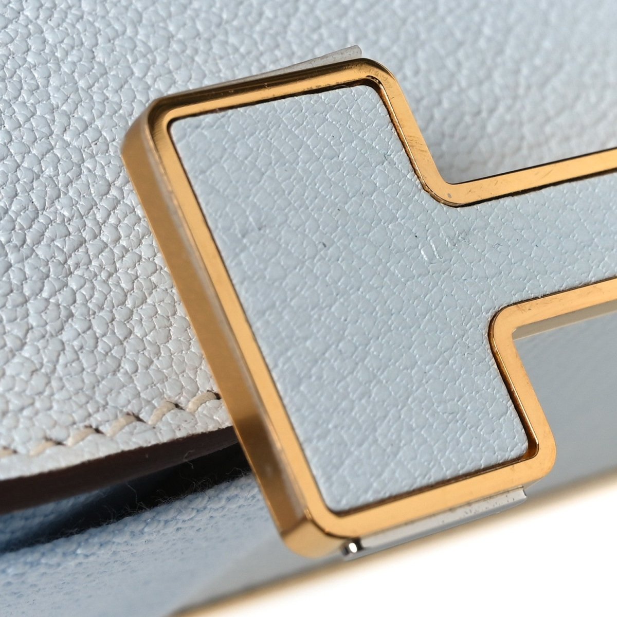Hermes Chevre Mysore Verso Geta Leather Crossbody Bleu Brume Nata - NEESTRA