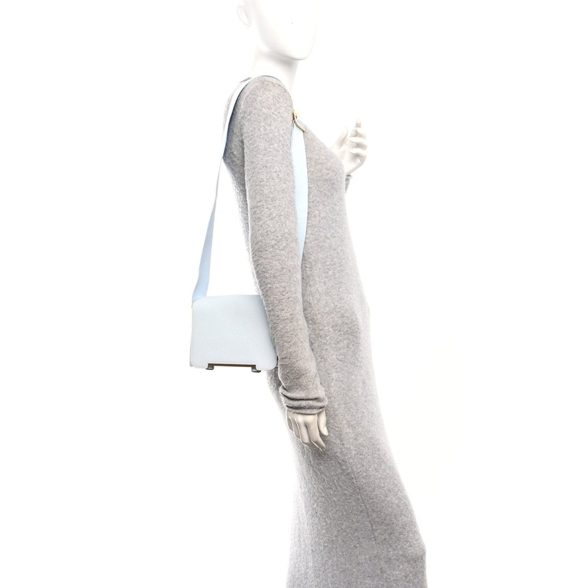 Hermes Chevre Mysore Verso Geta Leather Crossbody Bleu Brume Nata - NEESTRA