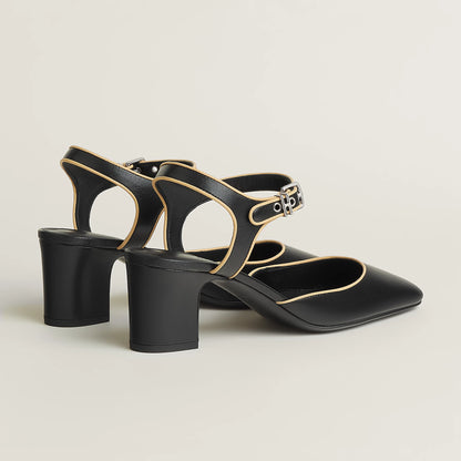 Hermès Kamilla 60 Mary Jane Pump in Goatskin & Nappa Leather