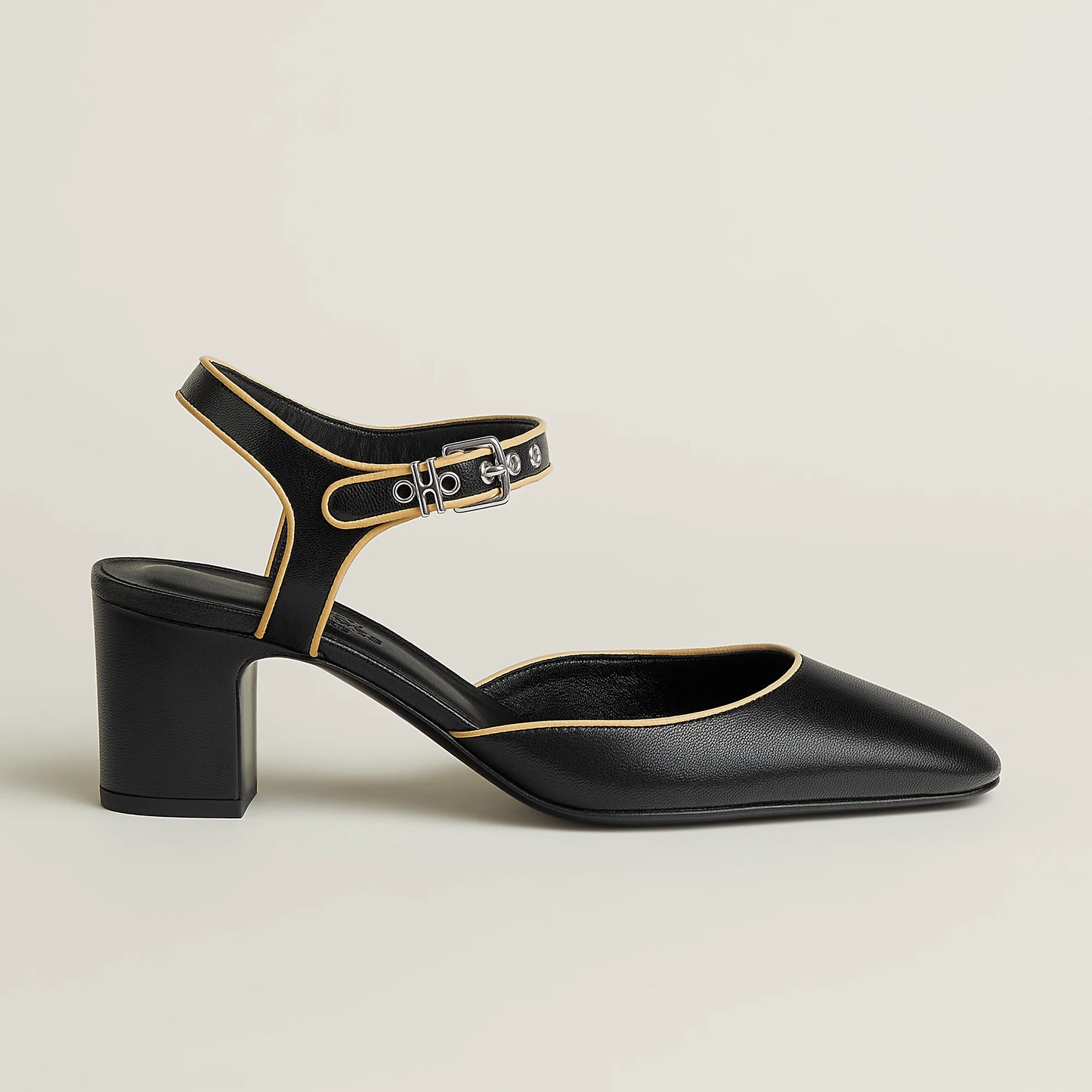 Hermès Kamilla 60 Mary Jane Pump in Goatskin & Nappa Leather