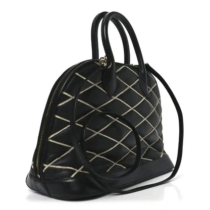 Louis Vuitton Black Lambskin Malletage Alma PM Quilted Handbag - NEESTRA