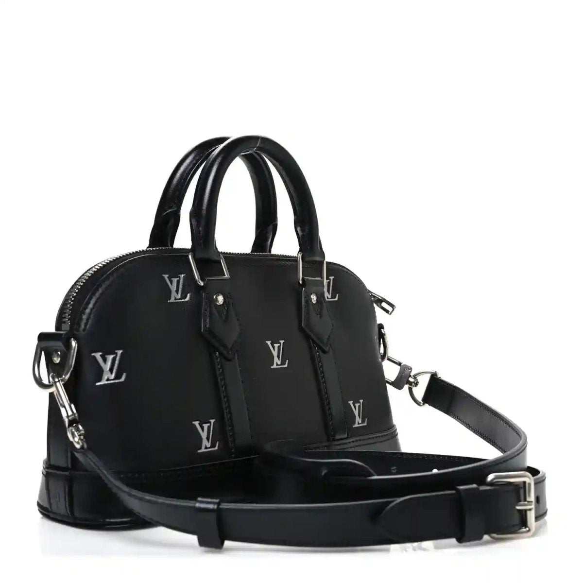 Louis Vuitton Blason Calfskin Monogram East West Alma Handbag Black - NEESTRA