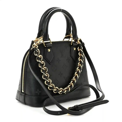 Louis Vuitton Monogram Ink Alma BB Black Embossed Calfskin Handbag - NEESTRA