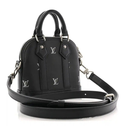 Louis Vuitton Nano Alma Black and Silver Calfskin Mini Tote - NEESTRA