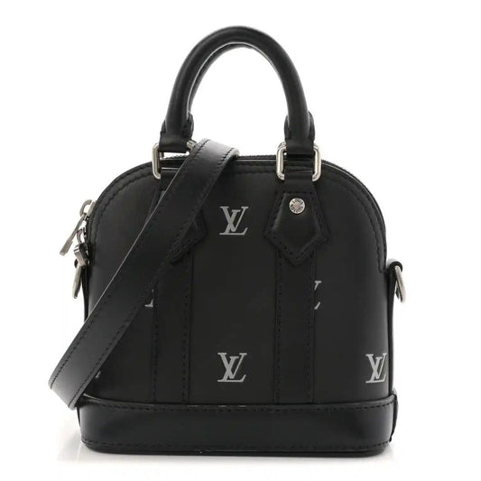 Louis Vuitton Nano Alma Black and Silver Calfskin Mini Tote - NEESTRA