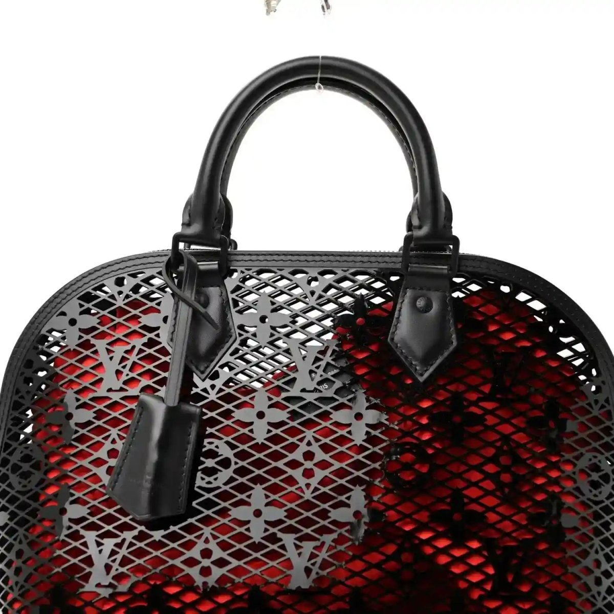 Louis Vuitton Patent Calfskin Laced Monogram Alma PM Black Handbag - NEESTRA