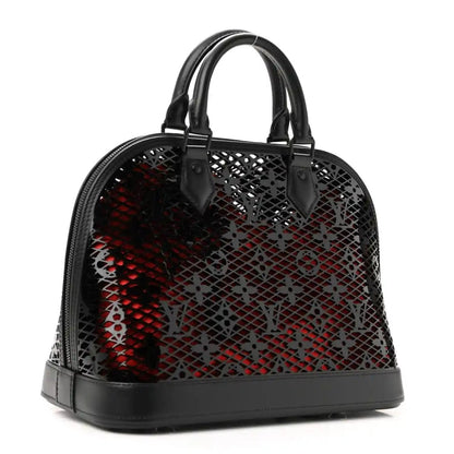 Louis Vuitton Patent Calfskin Laced Monogram Alma PM Black Handbag - NEESTRA