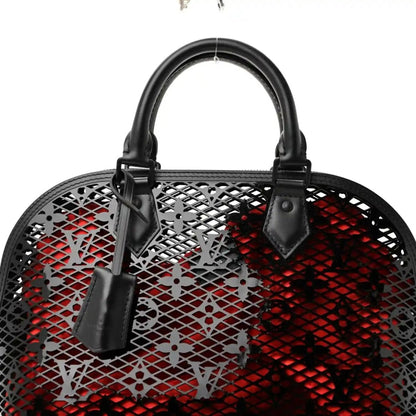 Louis Vuitton Patent Calfskin Laced Monogram Alma PM Black Handbag - NEESTRA