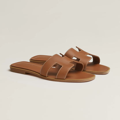 Hermès Oran Sandal in Box Calfskin Leather