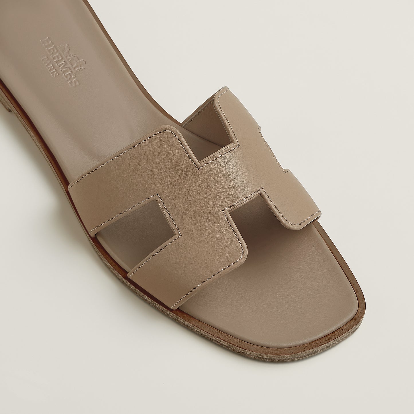 Hermès Oran Sandal in Box Calfskin Leather