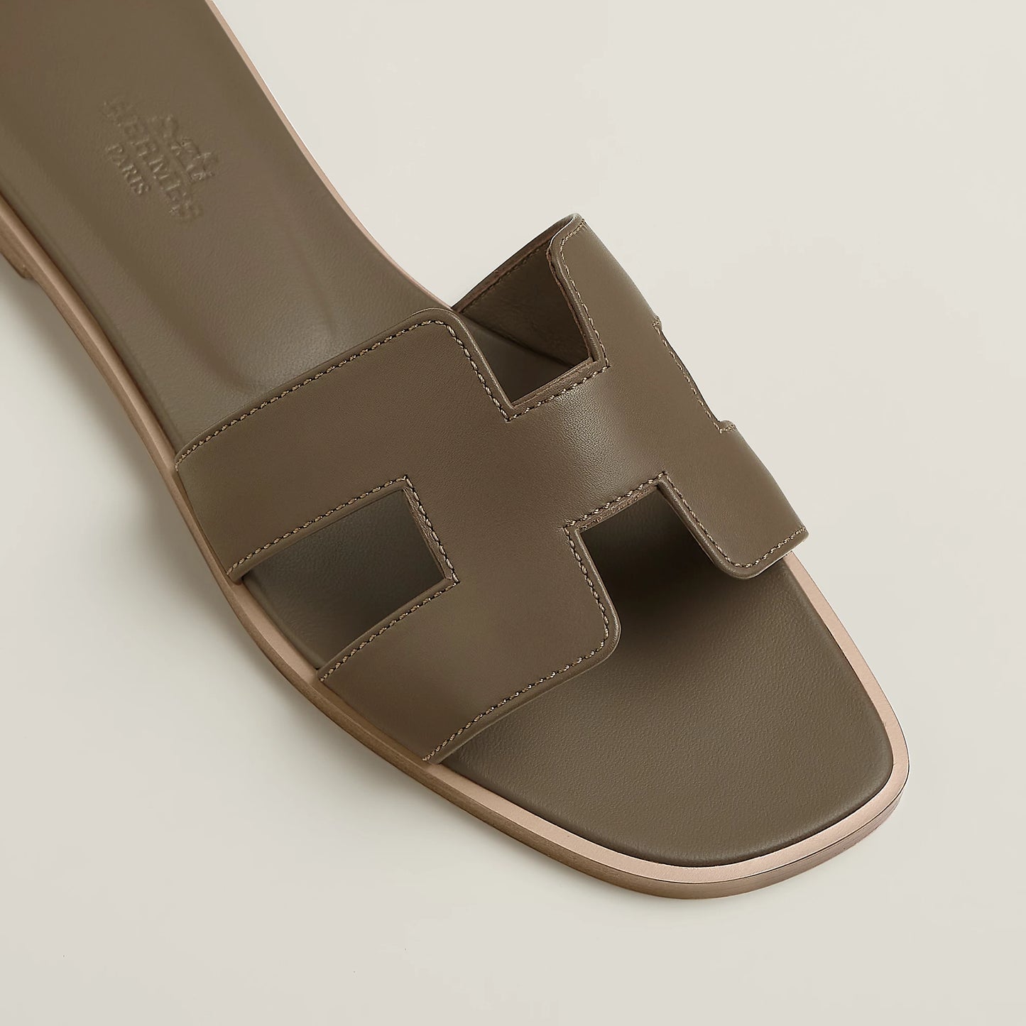 Hermès Oran Sandal in Box Calfskin Leather