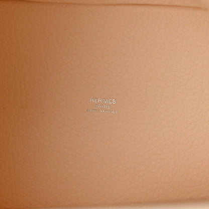 Picotin Lock 18 PM Taurillon Clemence Leather Handbag Nata - NEESTRA