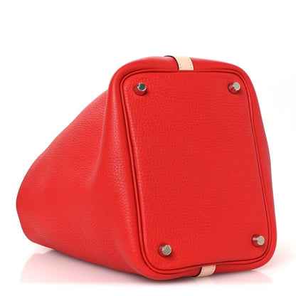 Picotin Lock 18 PM Tote Bag Rouge Tomate Rose Eglantine - NEESTRA
