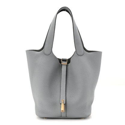 Picotin Lock 22 MM Tote Bag Clemence Calfskin Leather Gris Pantin - NEESTRA