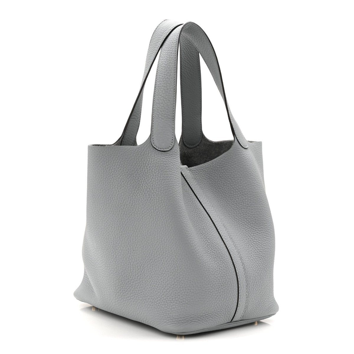 Picotin Lock 22 MM Tote Bag Clemence Calfskin Leather Gris Pantin - NEESTRA