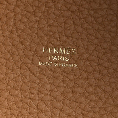 Picotin Lock 22 MM Tote Bag Taurillon Clemence Leather Biscuit - NEESTRA