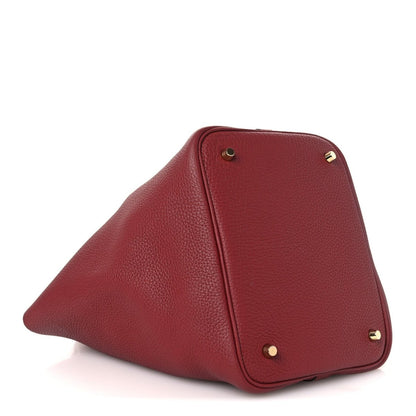 Picotin Lock 22 MM Tote Clemence Leather Rouge H - NEESTRA