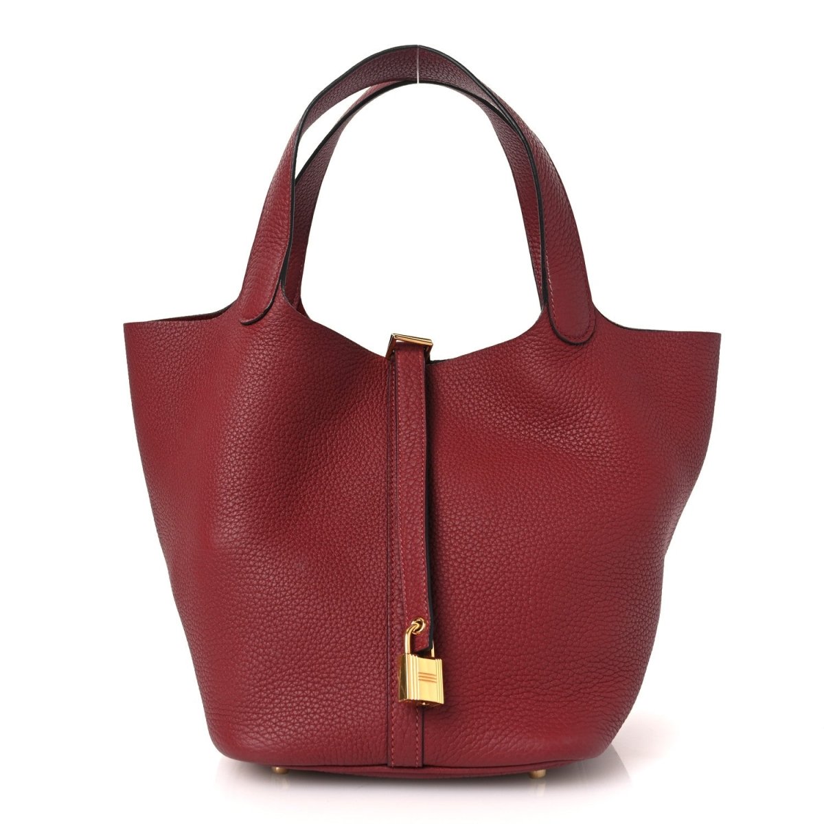 Picotin Lock 22 MM Tote Clemence Leather Rouge H - NEESTRA